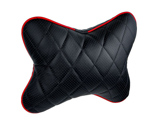 Подушка-косточка на подголовник, искусственная кожа, эластичная лента, 30х24х13 см ЕРМАК 732-075