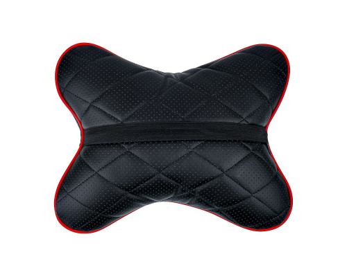 Подушка-косточка на подголовник, искусственная кожа, эластичная лента, 30х24х13 см ЕРМАК 732-075