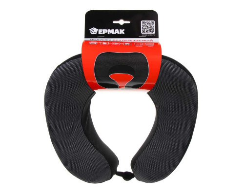 Подушка для путешествий ЕРМАК u-образная, черная 732-091