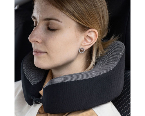 Подушка для путешествий ЕРМАК u-образная, черная 732-091