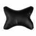 Подушка на подголовник ЕРМАК косточка, перфор.экокожа, 29x23см, черная 732-012