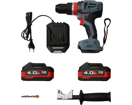 Аккумуляторная дрель бесщеточная ударная PROFIPOWER MKDHP-20V E0087M1