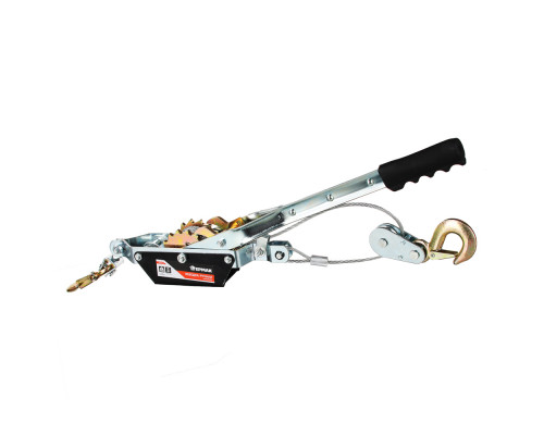 Лебедка ручная рычажная 2 т, длина троса 1,8 м ЕРМАК 737-012