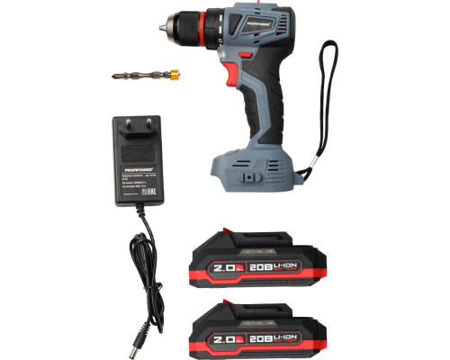 Аккумуляторная дрель бесщеточная PROFIPOWER MKBL-20B T0056M1