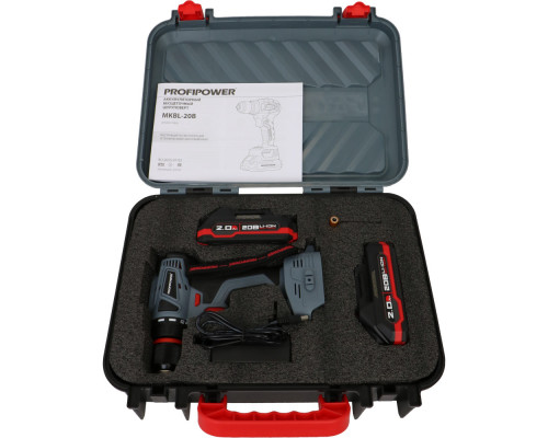 Аккумуляторная дрель бесщеточная PROFIPOWER MKBL-20B T0056M1