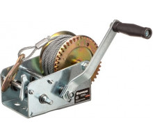 Ручная шестеренчатая лебедка ЕРМАК TRT 1301C металлический трос, 1350кг, длина троса 10м 737-013