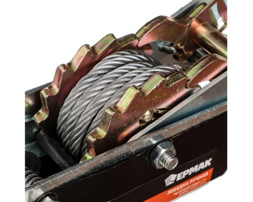 Лебедка ручная рычажная ЕРМАК TR8021 2 т, длина троса 2,5 м 737-058