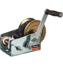 Лебедка ручная шестеренчатая ЕРМАК TRT 1301S (трос - ремень) 1360кг, длина троса 8м 737-023