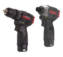 Комбо-набор KRESS KUG02: дрель-шуруповерт аккумуляторная 12V 40 Нм + винтоверт аккумуляторный 12V KUG02