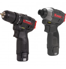 Комбо-набор KRESS KUG02: дрель-шуруповерт аккумуляторная 12V 40 Нм + винтоверт аккумуляторный 12V KUG02