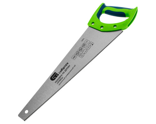 Ножовка по дереву СИБРТЕХ Зубец, 400 мм, 11 TPI, зуб 2D, калёный зуб 23824