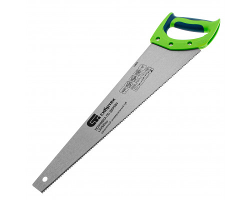 Ножовка по дереву СИБРТЕХ Зубец, 450 мм, 11 TPI, зуб 2D, калёный зуб 23825