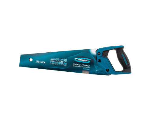 Ножовка по дереву GROSS PIRANHA, 400 мм, 7 TPI, 3D-зуб, тефлоновое покрытие 24113