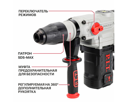Перфоратор SDS-MAX сетевой P.I.T. PBH40-C3
