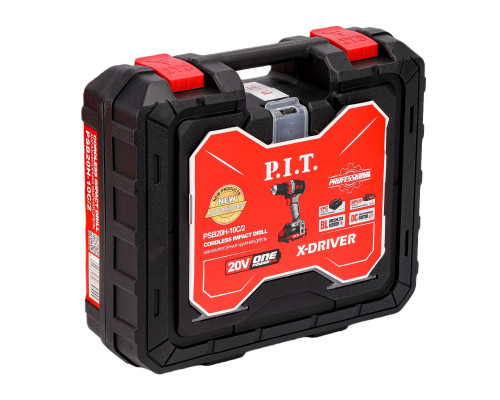 Дрель ударная аккумуляторная бесщёточная P.I.T. PSB20H-10C/2 X-DRIVER