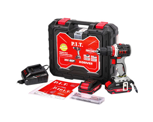 Дрель ударная аккумуляторная бесщёточная P.I.T. PSB20H-10C/2 X-DRIVER