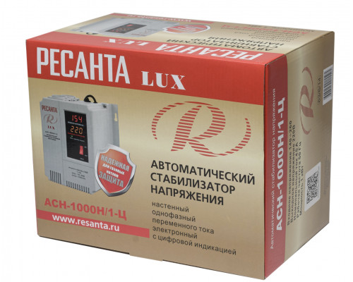 Стабилизатор напряжения Ресанта АСН-1000Н/1-Ц Lux 63/6/14