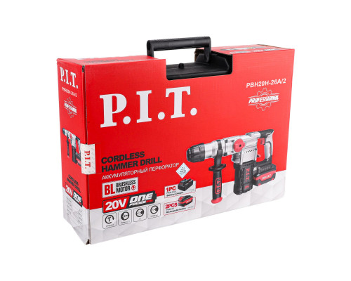 Перфоратор SDS-Plus аккумуляторный бесщеточный P.I.T. PBH20H-26A/2