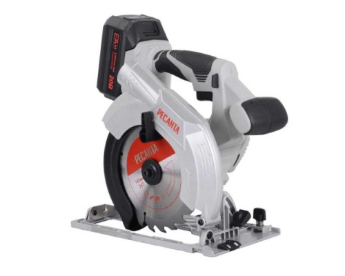 Дисковая пила аккумуляторная бесщеточная Ресанта АДП-165Б/20Li (в комплекте 1 АКБ и ЗУ) 75/11/14