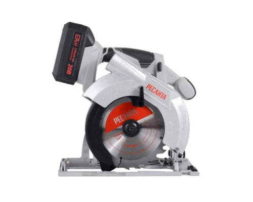 Дисковая пила аккумуляторная бесщеточная Ресанта АДП-165Б/20Li (в комплекте 1 АКБ и ЗУ) 75/11/14