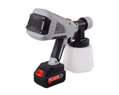 Краскопульт аккумуляторный Ресанта АКП-20Li (в комплекте 1 АКБ и ЗУ) 75/17/3