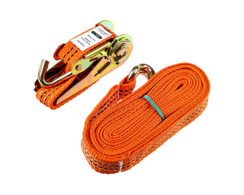 Стяжка груза с храповиком NEW GALAXY 110 мм, 5 м, шир. ленты 25 мм, 500/900 кг, блистер 746-024