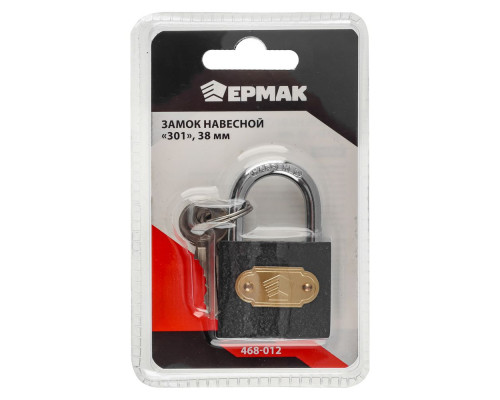Навесной замок ЕРМАК 38 мм "301" 468-012