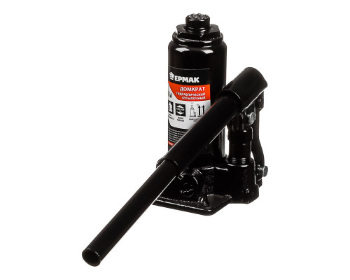 Гидравлический бутылочный домкрат ЕРМАК 3 т, в кейсе высота подъема 158-308 мм 770-069
