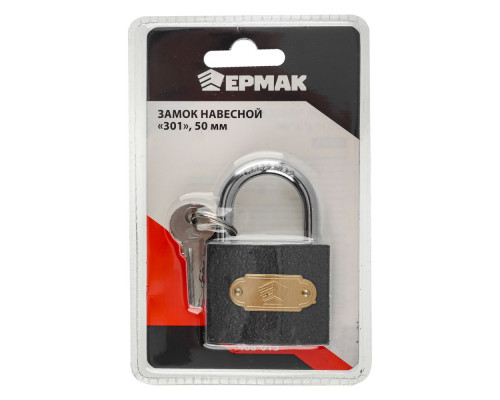 Навесной замок ЕРМАК 301 50 мм 468-013