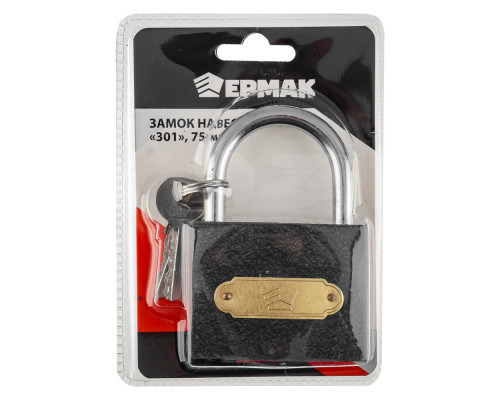 Навесной замок ЕРМАК 301 75 мм 468-015