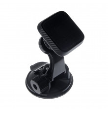 Держатель телефона магнитный, на присоске, регулируемый угол, черный ЕРМАК 733-034
