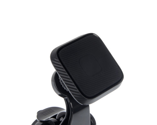 Держатель телефона магнитный, на присоске, регулируемый угол, черный ЕРМАК 733-034