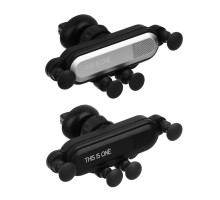 Держатель телефона на дефлектор, универсальный размер, гравитационный, пластик ЕРМАК 733-037