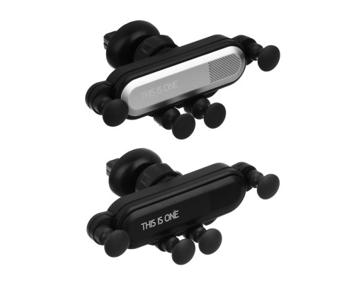 Держатель телефона на дефлектор, универсальный размер, гравитационный, пластик ЕРМАК 733-037