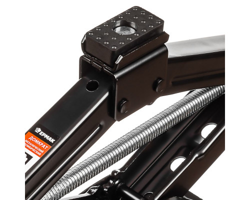 Механический домкрат ЕРМАК ромбический, 1.5 т, высота подъема 100-393 мм, резиновая площадка 770-058