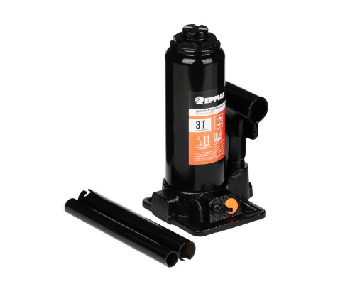 Домкрат гидравлический бутылочный ЕРМАК 3 т, в кейсе, высота подъема 194-372 мм 770-078