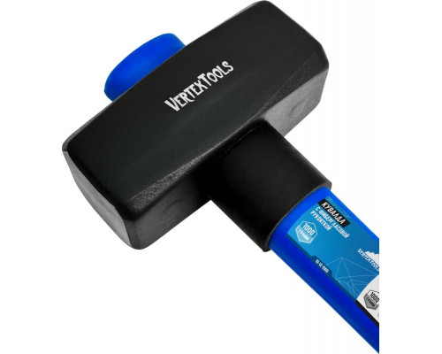 Кувалда VertexTools 1000 г, фибергласовая обрезиненная рукоятка 10-12-1000