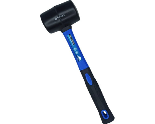 Резиновая киянка VertexTools 225 г, черная резина, фибергласовая рукоятка 10-50-225