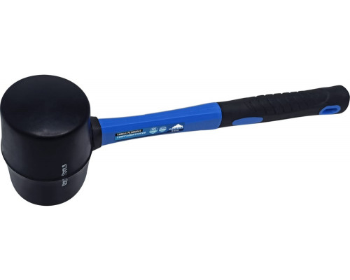 Резиновая киянка VertexTools 225 г, черная резина, фибергласовая рукоятка 10-50-225