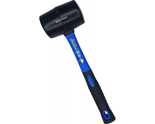 Киянка VertexTools 450 г, черная резина, фибергасовая рукоятка 10-50-450