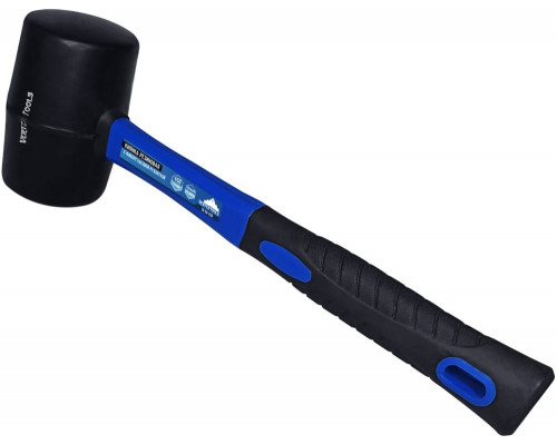 Киянка VertexTools 450 г, черная резина, фибергасовая рукоятка 10-50-450