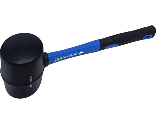 Киянка VertexTools 450 г, черная резина, фибергасовая рукоятка 10-50-450