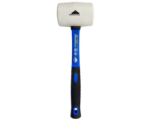 Киянка VertexTools 450 г, белая резина, фибергласовая рукоятка 10-45-450