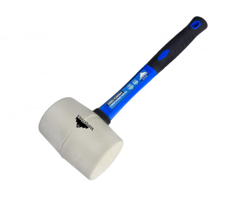 Киянка VertexTools 450 г, белая резина, фибергласовая рукоятка 10-45-450