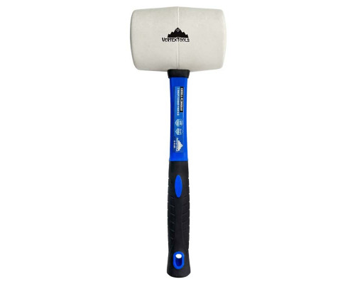 Резиновая киянка VertexTools 680 г, белая резина, фибергласовая рукоятка 10-45-680