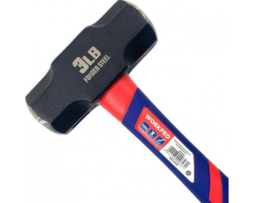 Кувалда WORKPRO с фибергласовой рукояткой, 1500 гр WP241032