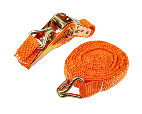 Стяжка груза с храповиком NEW GALAXY 110 мм, 4 м, шир. ленты 25 мм, 500/900 кг, блистер 746-037