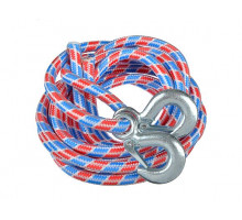 Буксировочный трос NEW GALAXY авиационный капрон 5 т, в пакете с 2 крюками, 5 м 773-023