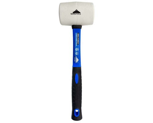 Резиновая киянка VertexTools 225 г, белая резина, фибергласовая рукоятка 10-45-225