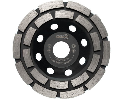 Чашка алмазная двухрядная KRUGO 125x22,23x5 мм CWD05A